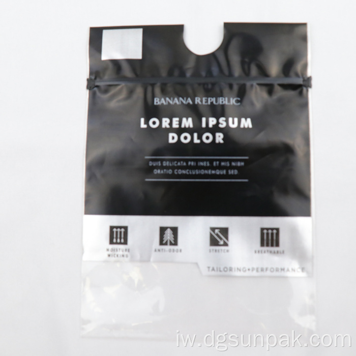 שקית אריזה רוכסן עם חלון שקוף וו